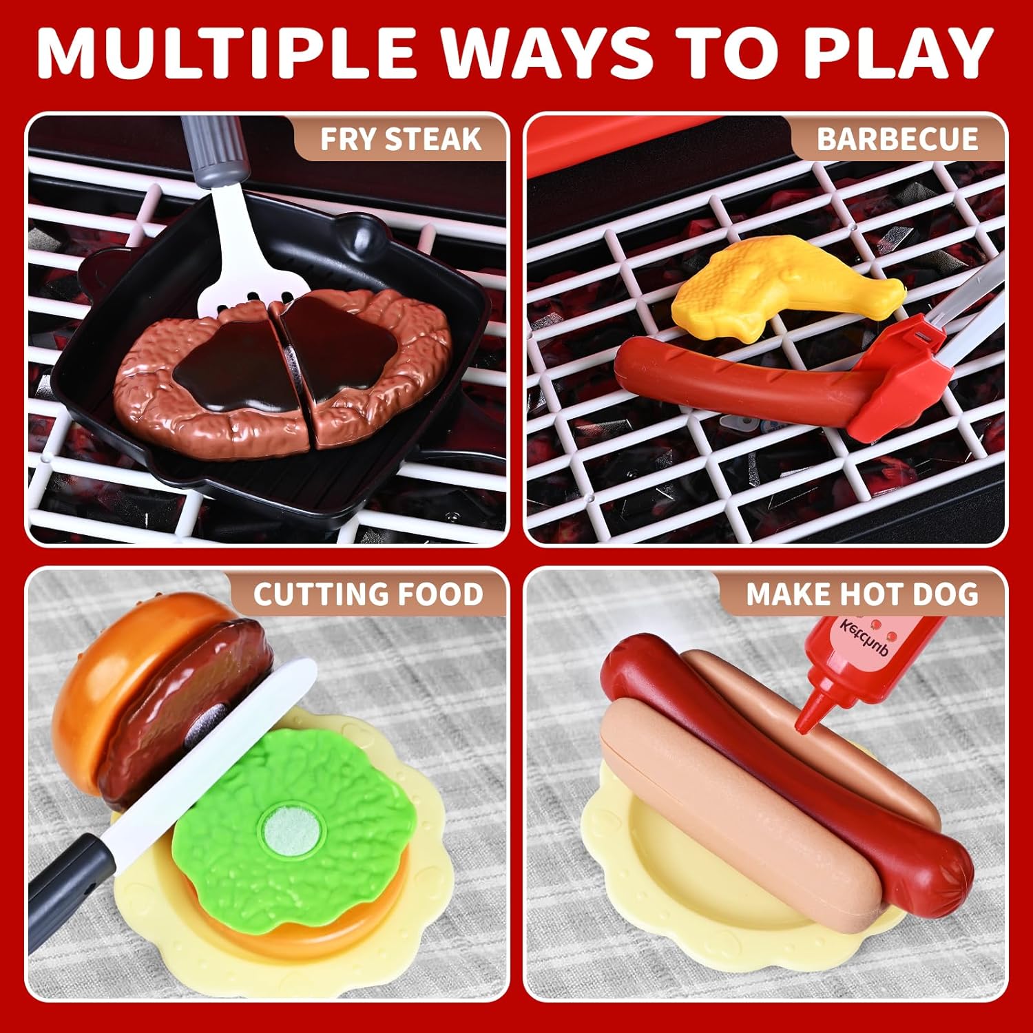 Multiple ways to play — fry, BBQ, cut, hot dog