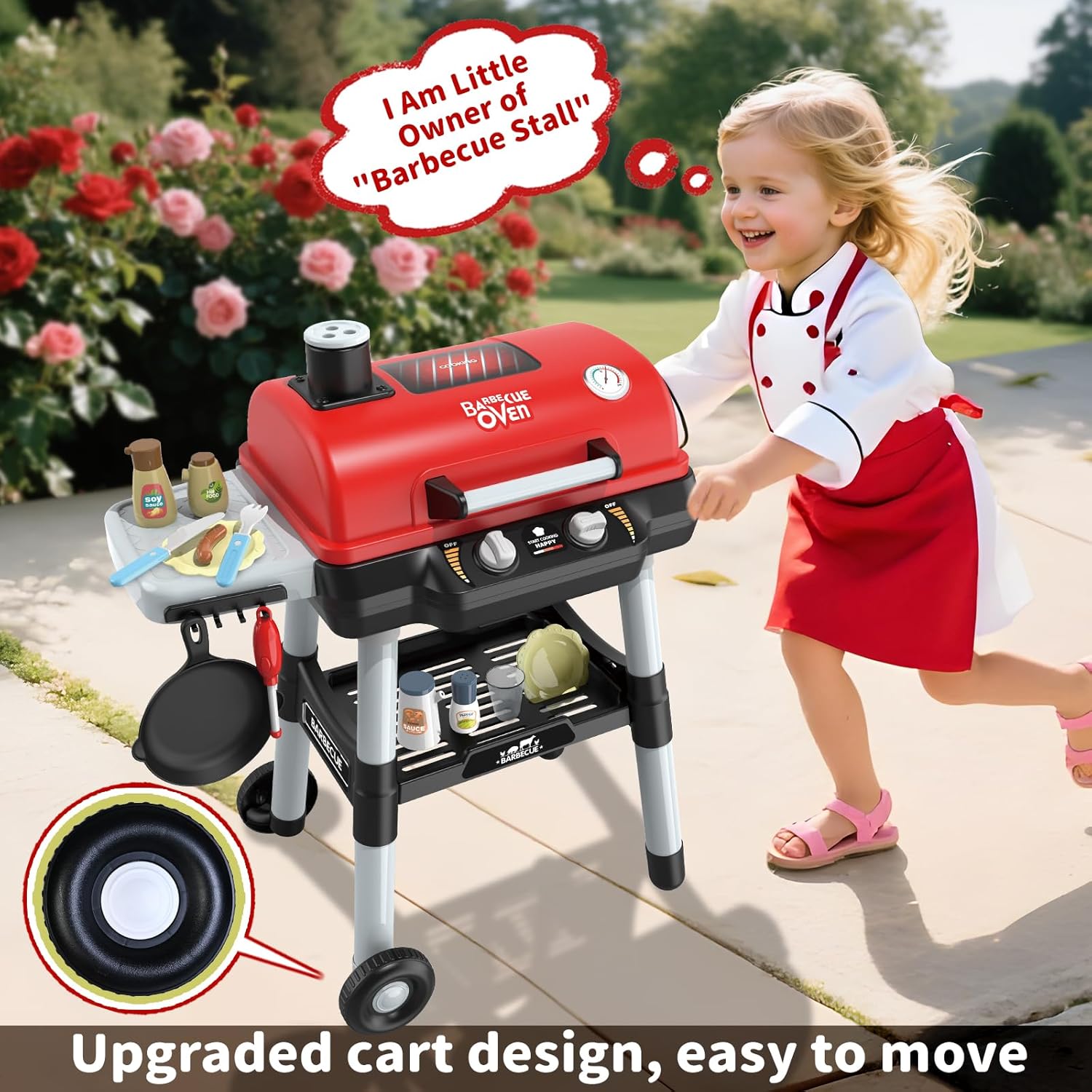 Upgraded cart design with smooth-rolling wheels