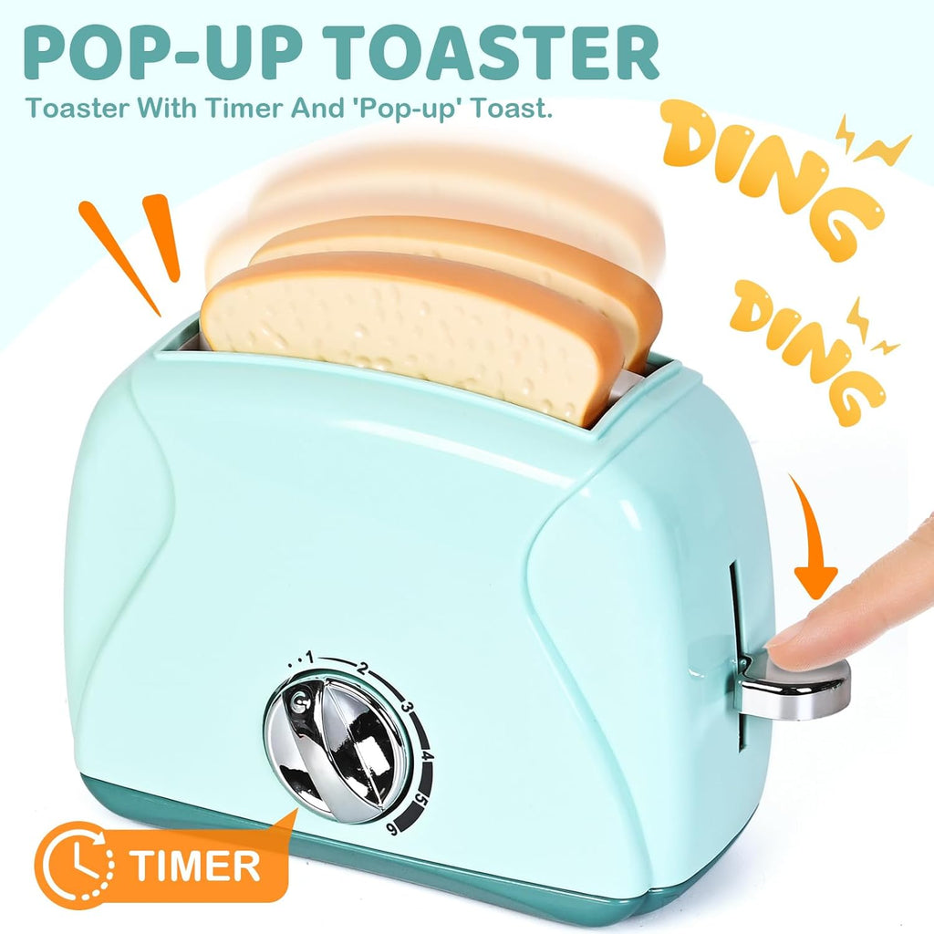 Pop-up toaster with timer and ding sound